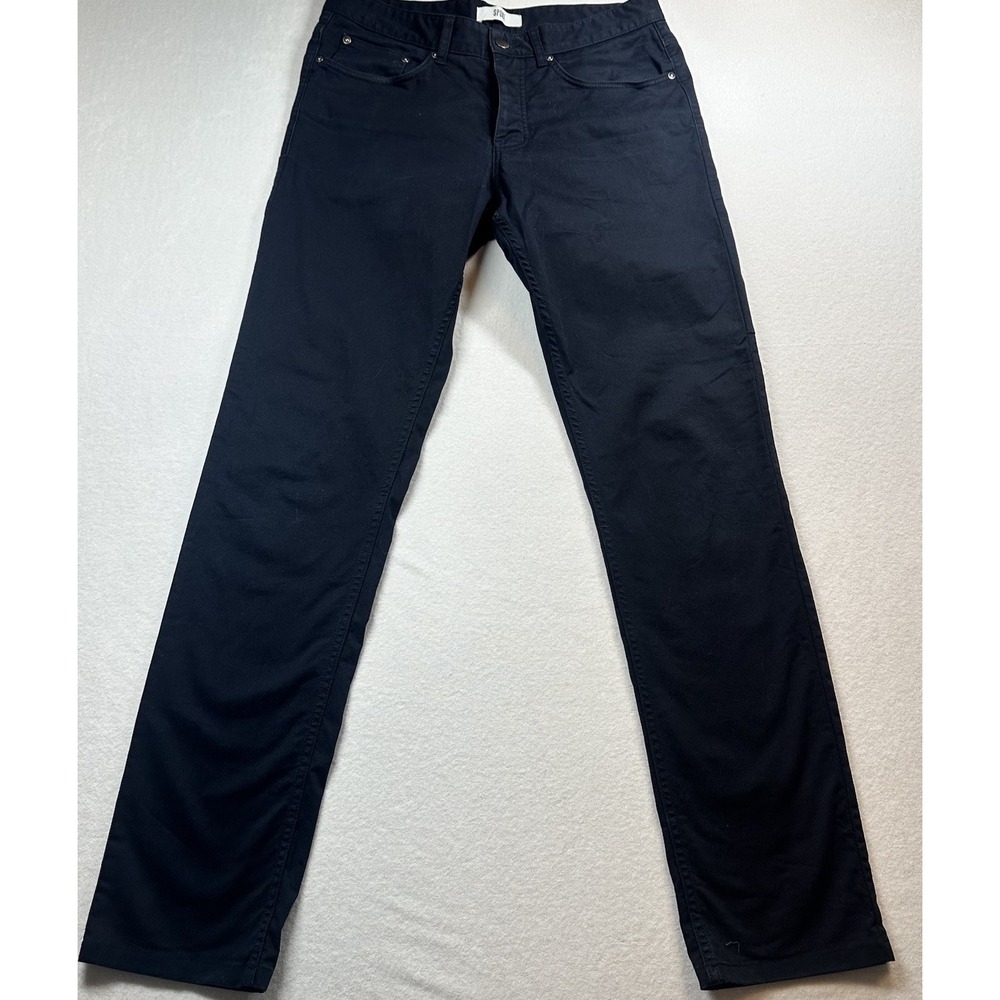 Spoke Fives Build A Waist 32 Chino Jean Blackish Blue Button Fly